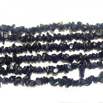 PLTbeads 7-8mm Natural Blue Sandstone Gemstone Chips Beads Healing Crystals Waist Bracelets Necklace Kit Irregular Stone DIY Crafts Design Jewelry Making