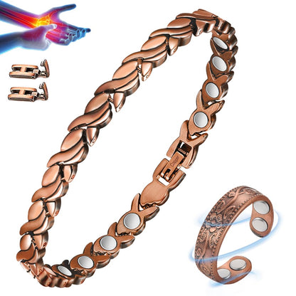 Vicmag Copper Bracelet for Women Magnetic Bracelets 99.9% Pure Copper Jewelry Present with Adjustment Tool