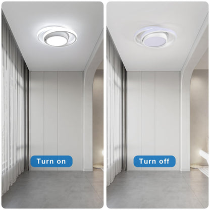 DELIPOP Modern LED Ceiling Light, 36W 2160LM Round Small Ceiling Lamp, (Cool White, 6500K) Aluminum Close to Ceiling Light Fixture for Hallway, Aisle, Corridor, Bedroom, Kitchen