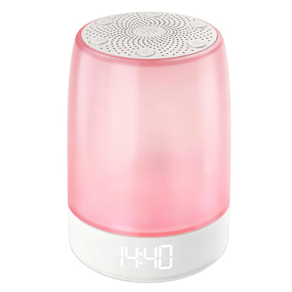 Reajoy White Noise Machine Alarm Clock for Baby Adults Kids with 32 Soothing Sounds 8 Colors Rainbow Breathing Light，Toddler Sleep Trainer with Timer, App Remote Control，Bluetooth Playback for Bedroom