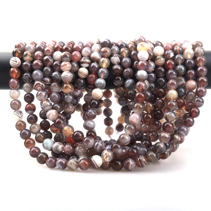 ICAI Beads 10mm Natural Persian Gulf Agate Gemstone Round Loose Stone Beads for Jewelry Making DIY Crafts Design 1 Strand 15" APPR.34-36pcs