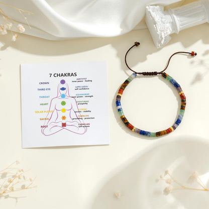 Jragoine 7 Chakra Crystal Bracelet for Women, Mothers Day Gifts for Mom, Healing Stone Spiritual Bracelets for Meditation & Anxiety Relief, Adjustable Size Inspirational Gifts with Gift Box
