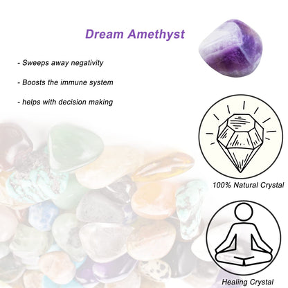 Lepidolite Healing Crystal Stones, 1.25-2.0" Large Reiki Healing Gemstones Natural Tumbled Polished Stones for Energy Witchcraft Therapy Meditation