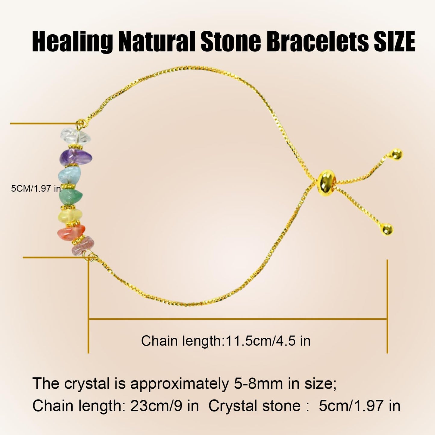 Women Gang Spell Raw Crystal Bracelet,Natural Gemstone 7 Chakra Healing Crystal Bracelets Adjustable 14K Gold Plated Spiritual Beaded Bracelet for Birthday,Christmas, Friends Coworkers Daughter (Silver)