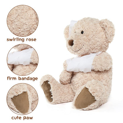 Muiteiur 25.6 Inch Get Well Soon Teddy Bear, Broken Arm Gift for Kids, Soft Recovery Bear with Bandage, Gift for Kids Adult After Surgery