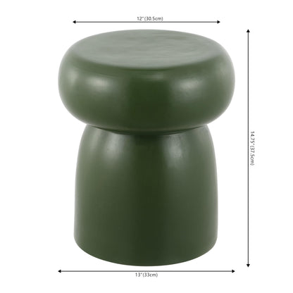 SAFAVIEH Home Collection Millia Moss Green Ceramic Decorative Garden Stool for Living Room, Bedroom, Garden, Side Table, Plant Stand (Fully Assembled)