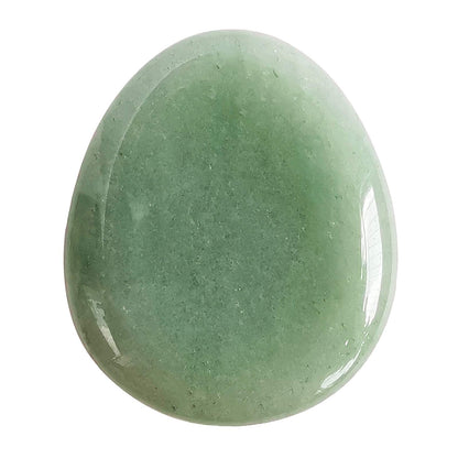 Bacatgem Natural Green Aventurine Water Drop Chakra Thumb Worry Stone,Stress Relax Healing Reiki Crystal Pocket Palm Stones