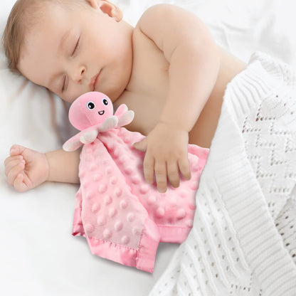JARIFERR Baby Security Blanket Loveys for Babies Snuggle Toy Plush Octopus Stuffed Animal Baby Gifts for Girls and Boys Newborn