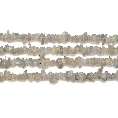 PLTbeads Gemstone Chips Natural Labradorite3-5mm Healing Crystals Waist Bracelets Necklace Kit Irregular Stone DIY Crafts Design Jewelry Making Approxi 32 inch