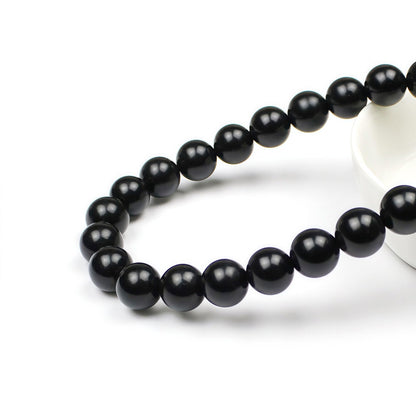MJDCB Real Stone Beads Natural Matte Black Onyx Agate Round Loose Bead for Jewelry Making DIY Bracelet Necklace(6mm)