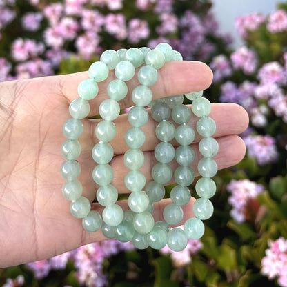Adabele Real Natural Green Aventurine Gemstone Beaded Bracelet 7.5 inch Stretch Chakra Healing Crystal Stone Jewelry Women Mom Gift (Unisex) GB8-B22