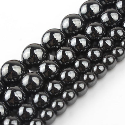 8mm Black Hematite Natural Stone Beads Round Loose Beads for Jewelry Making Yochus DIY Beads Bracelet Necklace