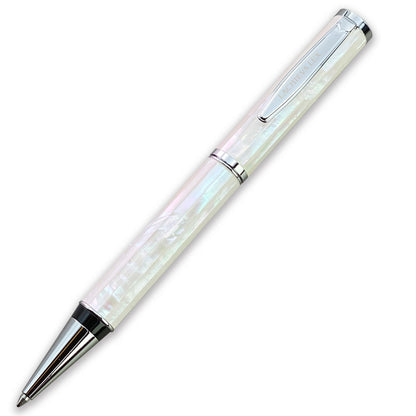 LACHIEVA LUX Stunning Handcrafted Mother of Pearl Ballpoint Pen with German P900M 1.0MM Refill, Luxury White Shell Gift Pen for Men and Women, Executive Writing Pen in Premium Gift Box
