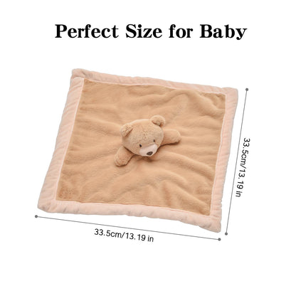 Baby Bear Security Blanket, Soft Loveys for Babies, Lovey for Newborn Boys and Girls, Gender Neutral Security Blanket with Stuffed Animal, Baby Snuggle Toy