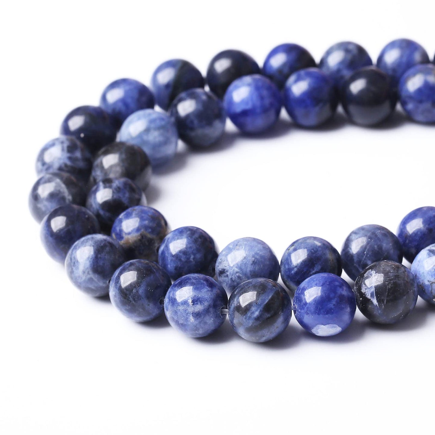 45PCS 8MM Natural Bule Sodalite Stone Beads Energy Healing Beads for DIY Jewelry Bracelet Necklace Making for Jewelry Making15Inch