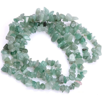 HAAMIIQII 5-8mm Natural Green Aventurine Chips Beads Irregular Chip Stones Loose Gemstone Energy Healing Beads for Jewelry Making Strand 30 Inch
