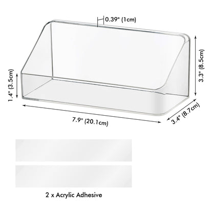 Poeland Medicine Cabinet Shelves Organizer, Wall Mounted Storage Organizer, Clear Storage Box for RV Bathroom, Bedroom, Personal Organizers (Transparent)