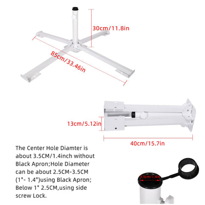 SUQ I OME Portable Foldable Patio Umbrella Base Stand, Fit 6 7 8 Feet Sunshade 1.02"-1.3'' Inch Pole for 6 to 10ft Parasol Portable Storage Beach Umbrella Stand Umbrella Base Holder