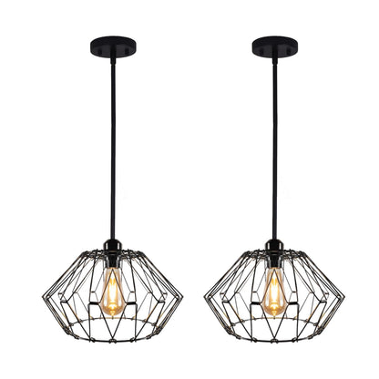 KOSTA Pendant Light Fixtures, Hanging Ceiling Lights, E26 Base Max. 40 Watts, for Kitchen Island Dining Restaurant Room Hallway Hotel Bar, 12 Inch, Bulb Not Included, 2-Pack