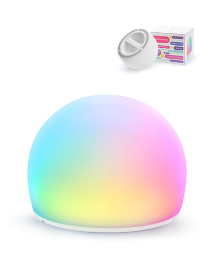 Night Light for Kids, Soft Egg Light with 13 Colors Changing Mode, Interactive Tap Light Stress Relief, LED Sensory Light Ball, Adjustable Brightness Globe Lamp Christmas Gifts, Auto-dim in 30 Minutes