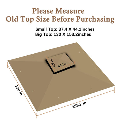 SCOCANOPY Replacement Cover Compatible with Monterey Gazebo # Model L-GZ215PST-4,(Beige)