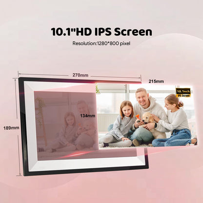 PIPI Vision 10.1 Inch WiFi Digital Picture Frame, Upgraded 32GB Storage,Smart Frameo App, IPS Touch Screen, Easy Setup, Instantly Share Photos & Videos for Mom,Grandparents
