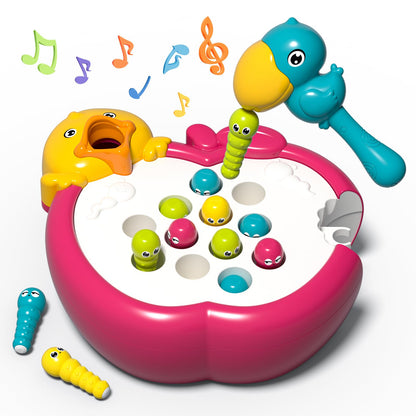PANITU Magnetic Bird Feeding Game Woodpecker Worm Toy Montessori Fine Motor Skills Toddler Toy Age 2-4 Sensory Toys for Toddlers 3-5 Educational Learning Toys 2 Year Old Boy and Girl Gifts