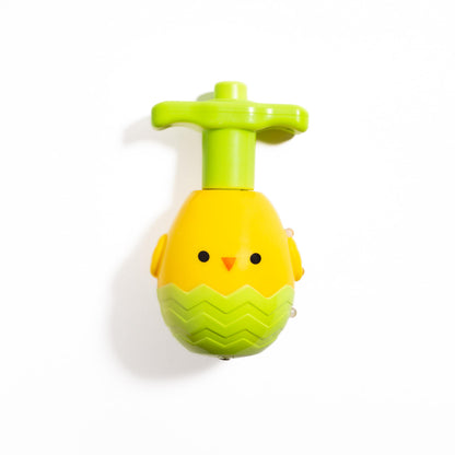 Light Up Spinning Top Toys for Kids – LED Flashing Spinner Tops with Colorful Glow, Handheld Spin Toy Party Favors & Classroom Prizes – Fun Designs 3-Pack (Chick, Bunny & Alien)