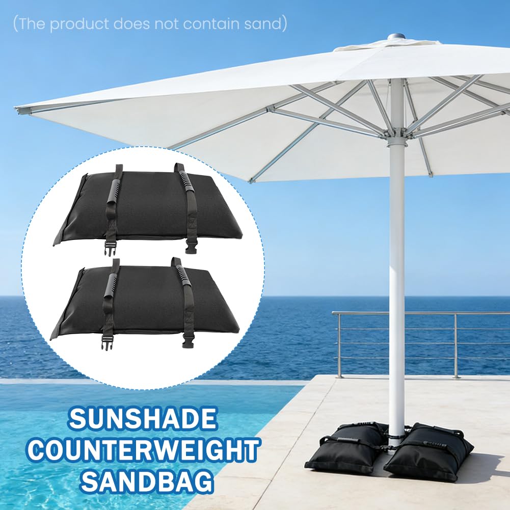 Arivlune 50LBS Umbrella Base Weights Sandbags, Sand Bags for Weight to Hold Down Umbrella Base, Fillable Heavy Duty Weights Sandbag for Outdoor Furniture Backyard Umbrellas(Without Sand)
