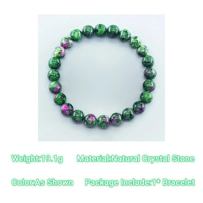 GAUEIOUR Natural Crystal Bracelets for Women & Men,Gemstone Beaded Stretch Healing Stone Yoga Energy Bracelet,Chakra Jewelry Gifts for Daily Meditation Anniversary