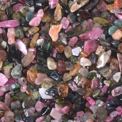 Natural Multicolor Tourmaline Polished Chips Crushed Tumbled Stone Crystal Healing Embellishments 100 grams
