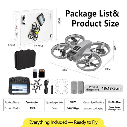 CloudWings Drone with camera for kids and Remote – Beginner RC Drone for Kids with Brushless Motor, Optical Flow Hover, One-Key Takeoff, FPV Video(Grey-Batteries*2)