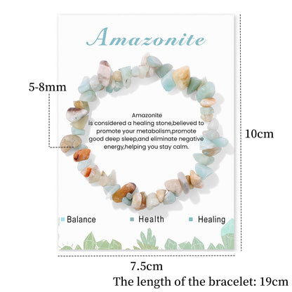 Amazonite Bracelet for Women 8mm Handmade Adjustable Raw Amazonite Crystal Bracelet Healing Bracelet Gemstone Bracelets Amazonite Jewelry for Women
