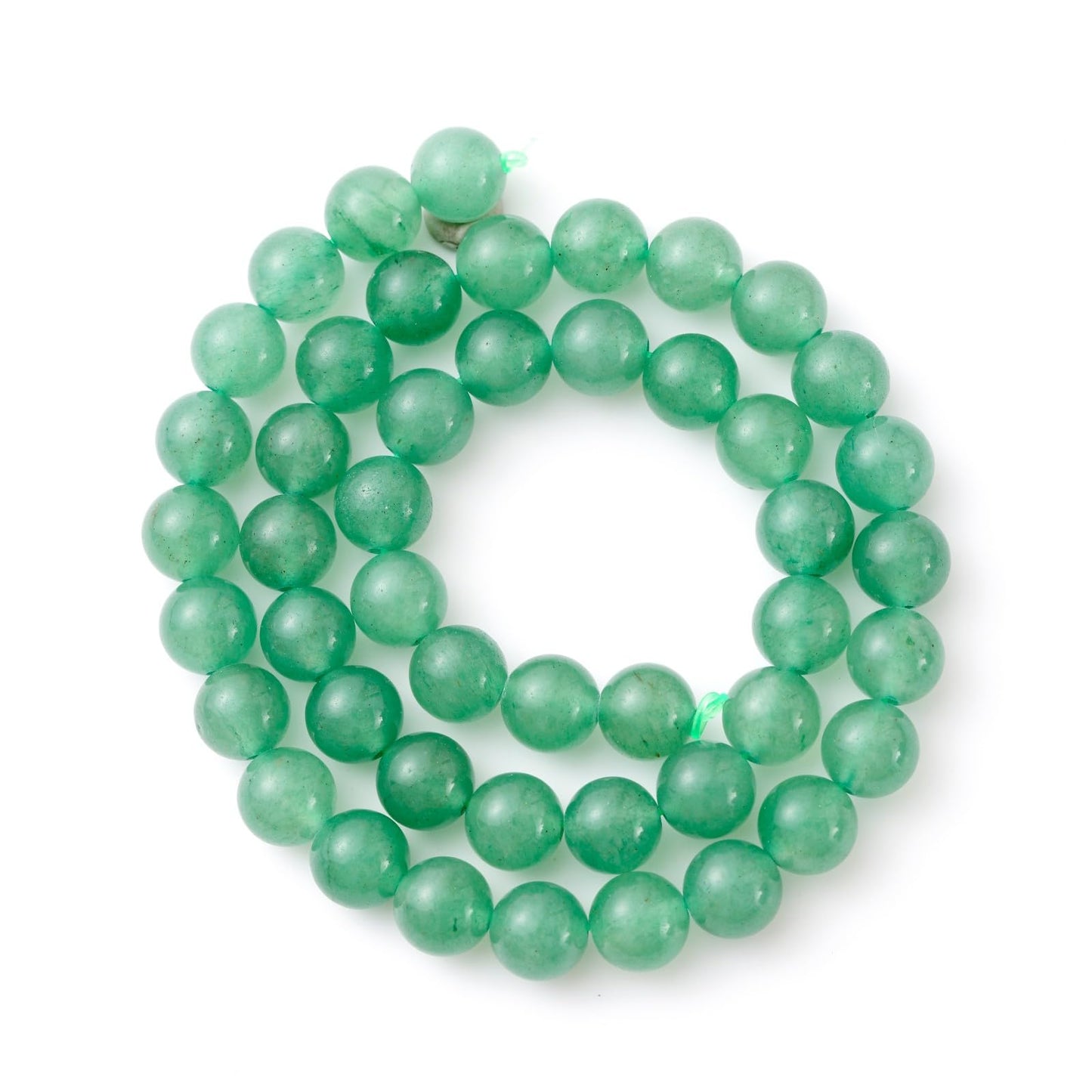 8mm 45pcs DIY Natural Green Aventurine Stone Beads Round Healing Crystal Gemstone Loose Beads for Jewelry Making Handmade Bracelet Necklace