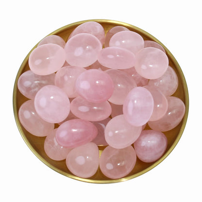Tumbled Polished Natural Rose Quartz Stones, Crystals and Healing Stones Quartz Bulk for Wicca, Reiki, Healing Energy, Chakra Stones, Witchcraft Supplies(10Pcs)