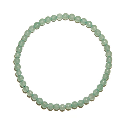 BANANE LAB Green Aventurine Beaded Bracelet with Mystery Polished Crystal Pendant - 4mm Real Natural Gemstone Beads for Women Men - Luck Prosperity Healing Gift for Her him - Fits 6.75" Wrist