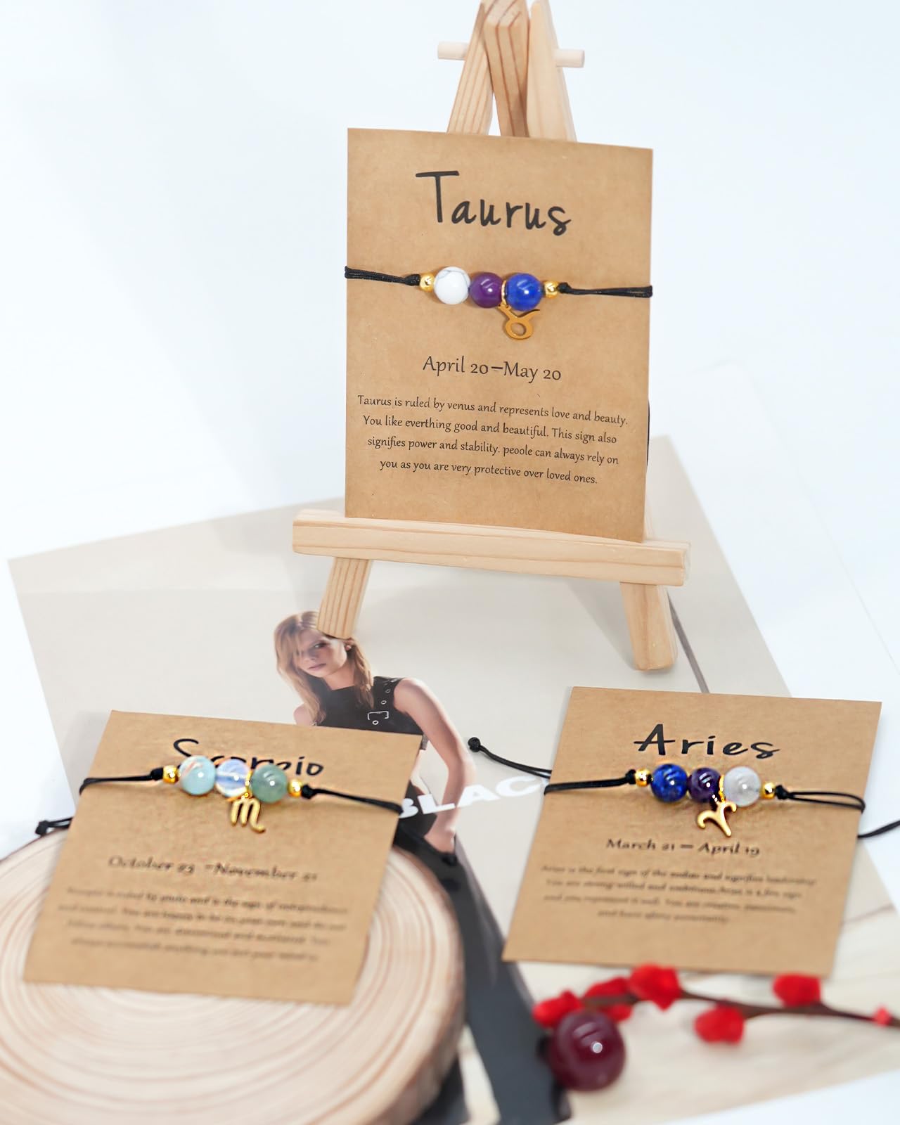 nylry Healing Crystal Zodiac Bracelets for Women Men 12 Constellation Bracelet Natural Stone Chakra Zodiac Sign Beaded Bracelets Astrology Birthday Healing Crystals Jewelry Gifts-Virgo