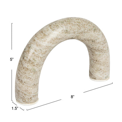Creative Co-Op Marble Arch Tabletop Shelf Decor, Beige