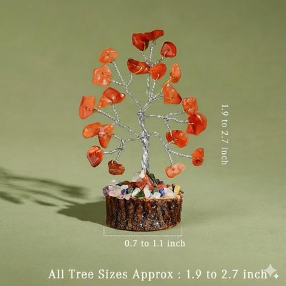Crystal Tree Set of 12, Thoughtful Gifts for Women, Office Desk Decoration, Home, Shelf Decor for Positive Energy, Money, Reiki Healing, Good Luck, Birthday Gifts for Mom Love Ones
