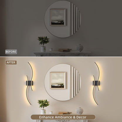 GLOTHOR Battery Operated Wall Sconces Set of 2, Dimmable Modern LED Rechargeable Wall Light with Remote Control, Wall Decor for Living Room, Hallway, Quick Install, No Electrician Required