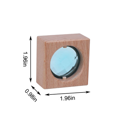 KOAICS 16PCS Acrylic Wooden Gem Blocks, Sparkling Acrylic Colorful StackingToys, Open Ended Play Montessori Educational Toys (16PCS Square Gem Blocks)