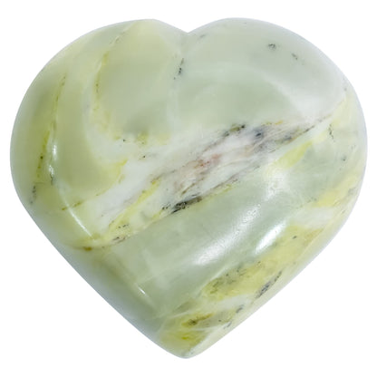 Crocon 50mm Serpentine Heart Stone Big Heart Shape Puff Stones Set 450+ Carats Pocket Crystal Healing Tumble Collection Palm Worry Stone Good Luck Charm Meditation Gift Craft Home Decor
