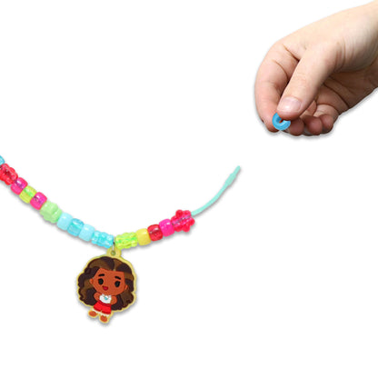 Tara Toys Disney Moana Necklace Activity Set – Kids DIY Jewelry Kit with 150+ Beads, 5 Character Charms & Carry Case, Creative Craft Gift for Ages 3+
