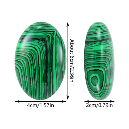 Nvzi Malachite Crystal Palm Stone, Worry Stones, Crystals and Healing Stones, Polished Rocks, Natural Gemstones, Chakra Stones for Healing Crystals Daily Use