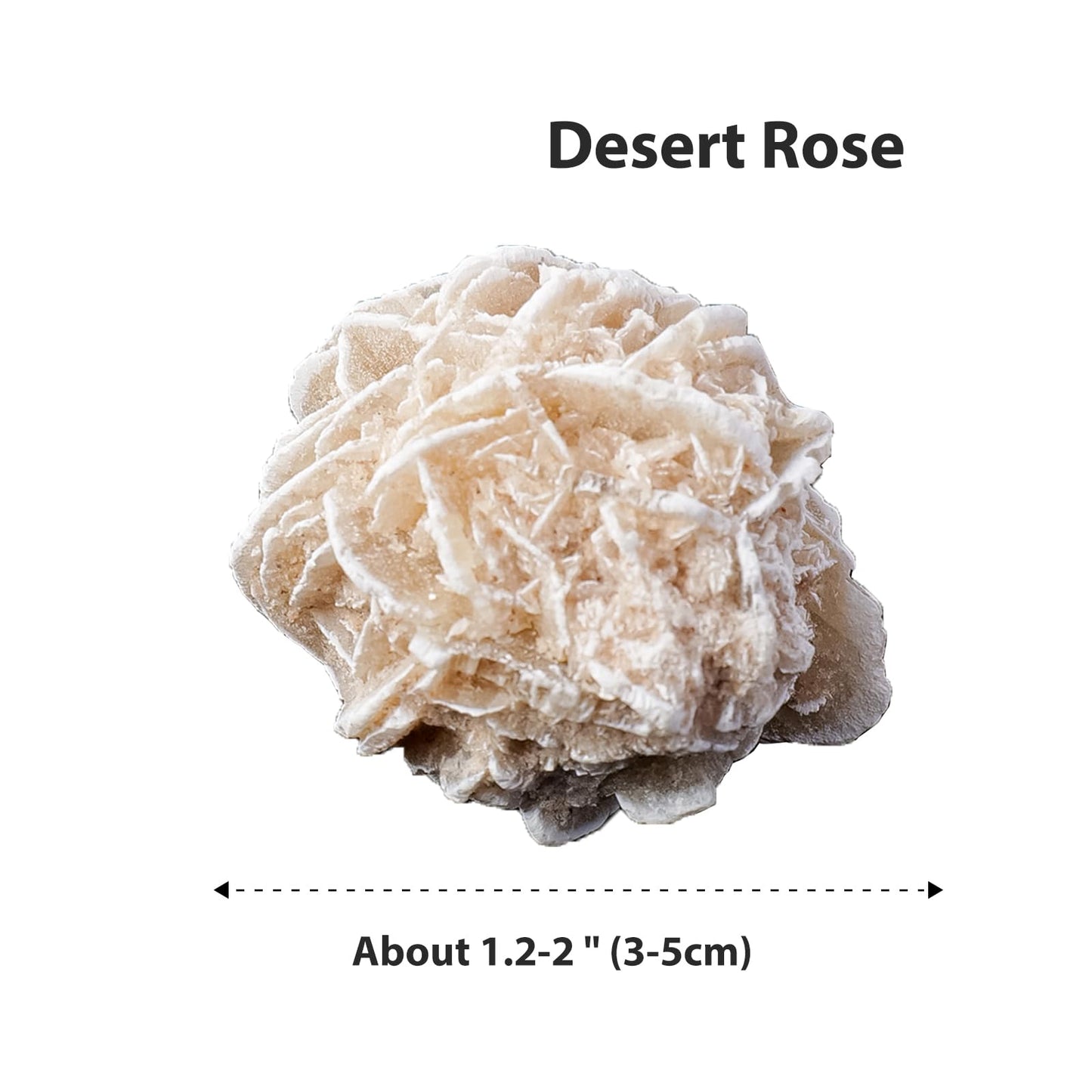 Apengshi Desert Rose Raw Crystals Natural Crystal and Healing Stones Rough Rocks Reiki Chakra Fountain Home Garden Decor Yoga Meditation DIY Stone 1.2-2''