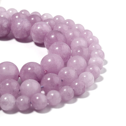 Filluck Natural Stone Beads Pink Opal 8mm Polished Round Smooth Gemstone Beads for Jewelry Making 15 Inch(Pink Opal,8mm)