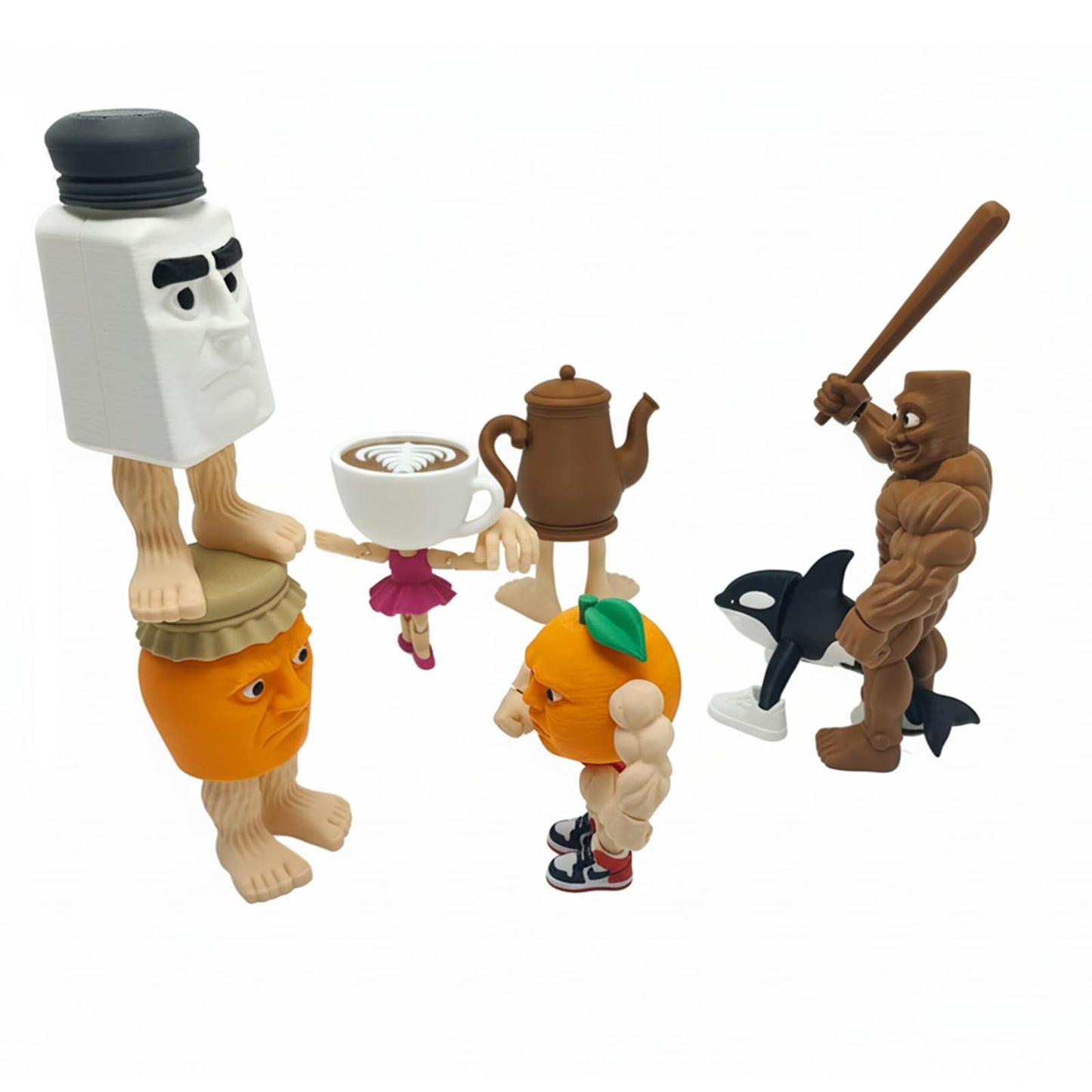 Sarcidery Brainrot Toys,Large Poseable Original Italian Brainrot Toys,Tung Tung Tung Sahur Desk Decor,Steal a Brainrot Toys, Collecting & Parent‑Child Playtime Gifts（7Pcs 2）