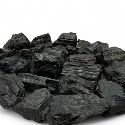Rough Black Tourmaline Crystals - Raw Natural Black Tourmaline Stones Bulk - Crystal Healing (1-2", 3, count)