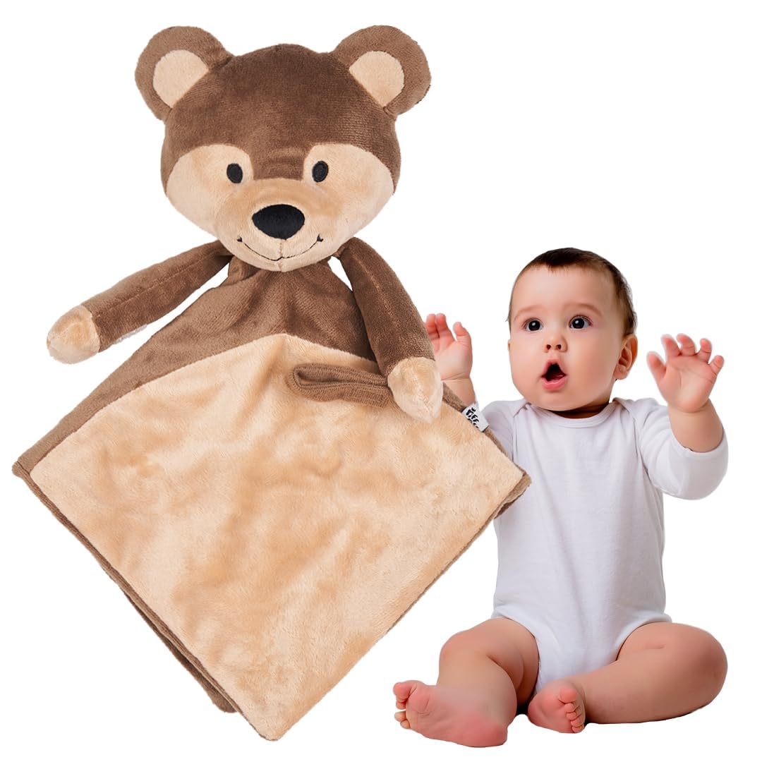 Riff Raff Bear and Fawn Sleep Soother Sleep Aid Lullaby for Newborn/Baby 0+ Months, Portable White Noise Plush Sound Machine, Heartbeat & White Noise Plush, Stuffed Animals for Babies w/Velcro Strap