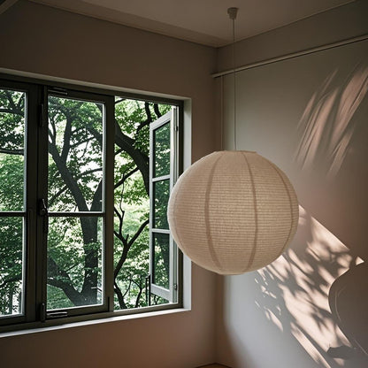 oetmilc Large Hanging Lamp shade 20INCH Round Linen Pendant Lamp shade Can replace paper lanterns Hanging Lantern Handmade Minimalist Decorations Suitable for Living room, Hallway Bedroom, and kitchen